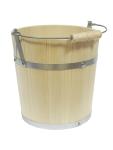Premium Wooden Bucket with Lid - 8 Liters
