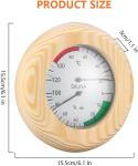 Wooden Sauna Thermometer and Hygrometer 2-in-1