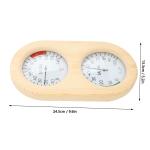Wooden Sauna Thermometer and Hygrometer Gauge
