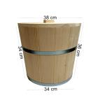 25L Wooden Bucket with Lid for Sauna Use