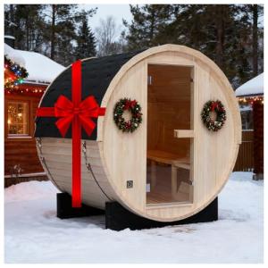 Outdoor Barrel Steam Sauna for 2-4 People
