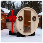 Outdoor Barrel Steam Sauna for 2-4 People