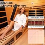 Infrared Sauna Room for 1-2 People, Wooden Design