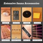 Infrared Sauna Room for 1-2 People, Wooden Design