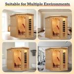 Infrared Sauna Room for 1-2 People, Wooden Design