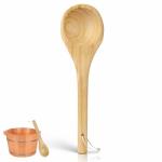 HERCHR Wooden Sauna Ladle – 15.3in Bath Spoon