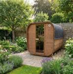 Outdoor Barrel Sauna with Harvia Heater