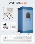 Upgraded Portable Sauna with 1200W Steamer and Chair