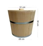 15L Wooden Sauna Bucket with Lid
