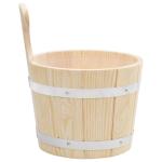Wooden Pine Sauna Bucket and Ladle Set