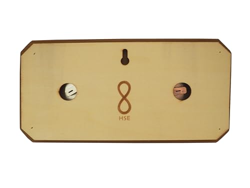 Cedar Sauna Thermometer & Hygrometer with Glass Dials