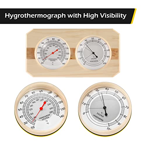 Dyna-Living 2 in 1 Sauna Thermometer Hygrometer