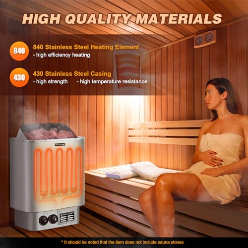 Mxmoonant 6KW 220V Electric Sauna Heater Stove for Home Spa