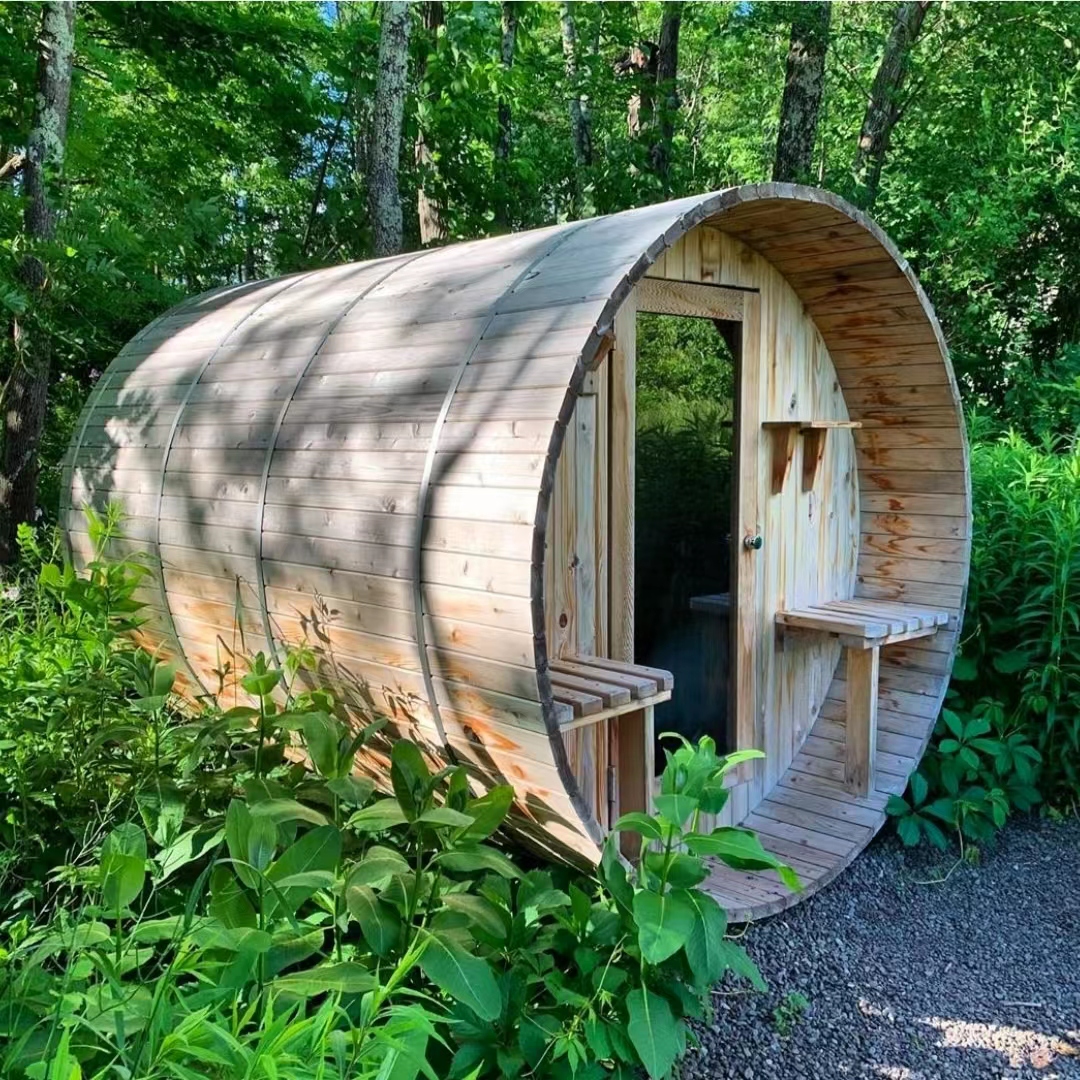 Cedar Outdoor Garden Sauna with Electric Stove Heater