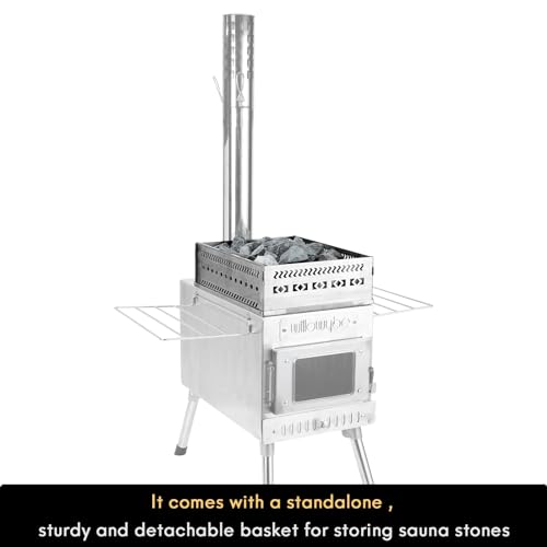 WillowyBe Outdoor Sauna Hot Tent with Rocket Stove