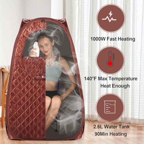 Portable Single Person Sauna Tent with Steam Generator