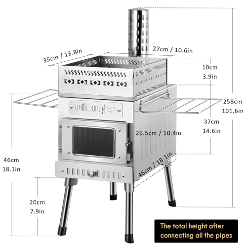 WillowyBe Outdoor Sauna Hot Tent with Rocket Stove