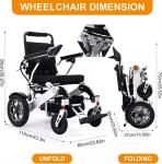 Lightweight Folding Electric Wheelchair with Dual Batteries