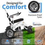 Foldable Electric Wheelchair with Long Range and Lightweight