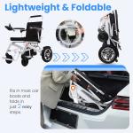 Foldable Electric Wheelchair with Long Range and Lightweight