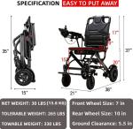 Lightweight Folding Electric Wheelchair with 7-Mile Range