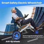 Foldable Electric Wheelchair with Long Range and Lightweight