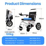 Foldable Electric Wheelchair with Long Range and Lightweight