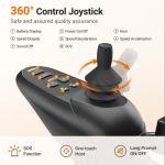 Lightweight Folding Electric Wheelchair with Dual Batteries