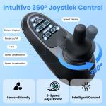 Foldable Electric Wheelchair with Long Range and Lightweight