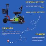Lightweight 3-Wheel Mobility Scooter with Long Battery Life