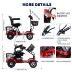 UdaCa 4-Wheel Electric Mobility Scooter for Seniors