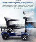 PRABOS Heavy Duty 4-Wheel Electric Scooter for Seniors