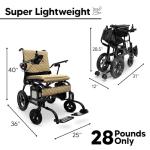 Lightweight Carbon Fiber Electric Wheelchair – 23 Mile Range