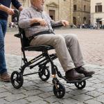 Ultra-Lightweight Folding Travel Wheelchair with Handle