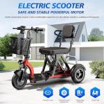 Lightweight Foldable 3-Wheel Mobility Scooter for Adults