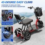 Lightweight Foldable 3-Wheel Mobility Scooter for Adults