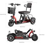 Lightweight Foldable 3-Wheel Mobility Scooter for Adults