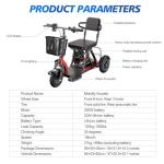 Lightweight Foldable 3-Wheel Mobility Scooter for Adults