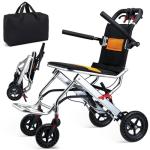 Lightweight Foldable Transport Wheelchair for Seniors
