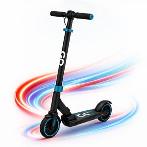 Kids Blue Foldable Electric Scooter for Ages 8-16
