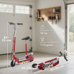 HOMCOM Foldable Electric Scooter with Seat - Red