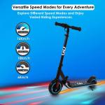 Pink Electric Scooter for Kids, Adjustable & Foldable