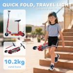 HOMCOM Foldable Electric Scooter with Seat - Red
