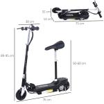 HOMCOM Foldable Electric Scooter with Adjustable Seat