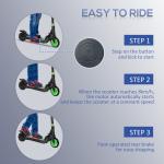 HOMCOM Foldable Electric Scooter with Rear Brake, Green