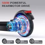AOVOPRO Foldable Electric Scooter 500W 10" Wheels