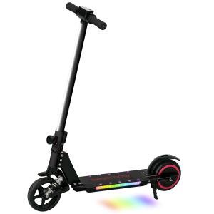 SPORTNOW Black Folding Electric Scooter with LED Lights
