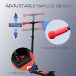 HOMCOM Red Folding Electric Scooter with Brake