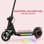 SPORTNOW Black Folding Electric Scooter with LED Lights
