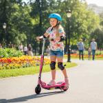 HOMCOM Pink Foldable Electric Scooter for Kids